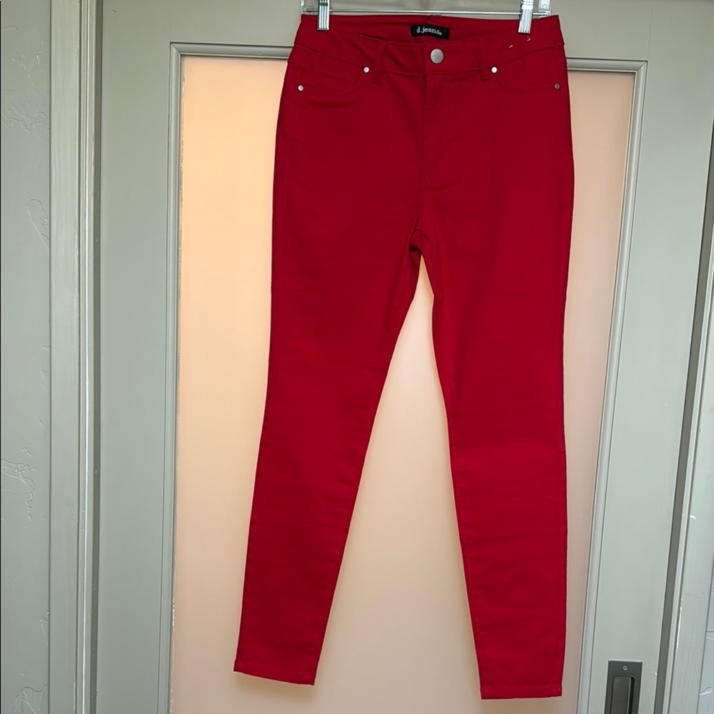 d. jeans Red Skinny Jeans Stretch Denim